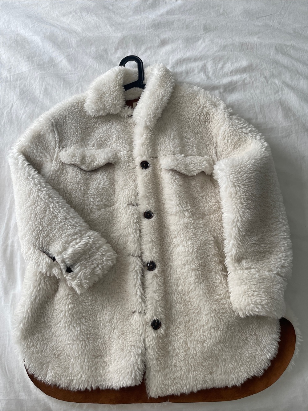 Free People suede faux fur coat